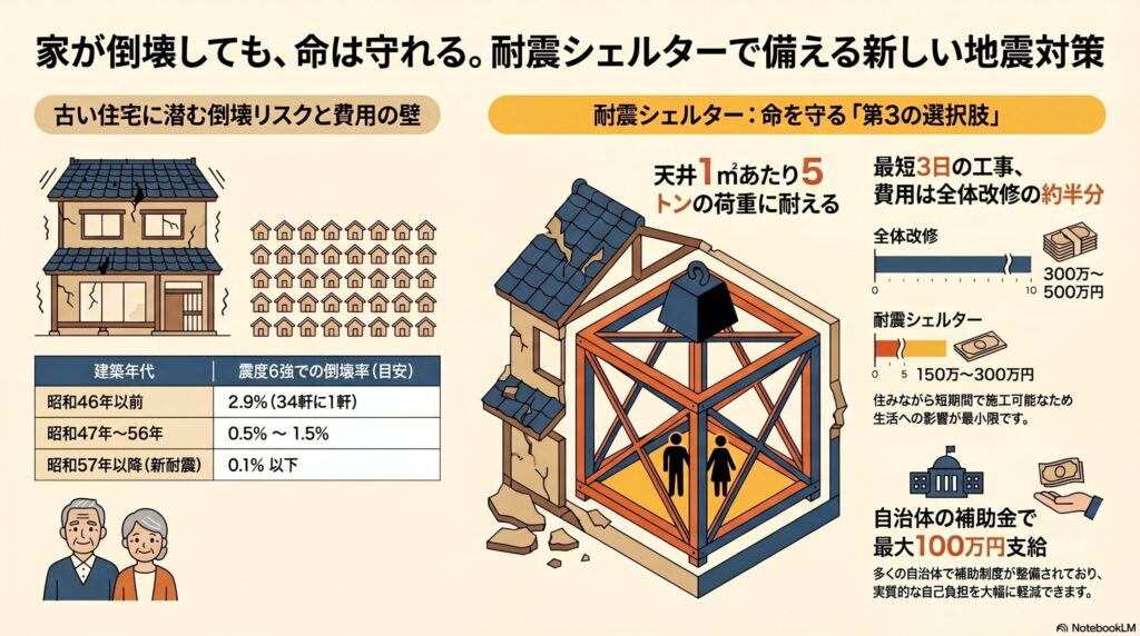 耐震シェルターに関する図解