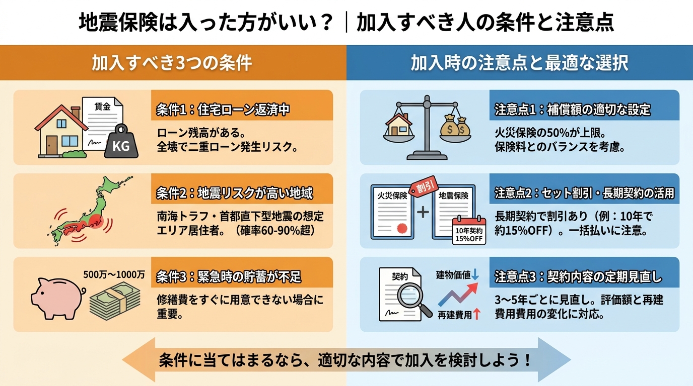 地震保険に入った方がいい人