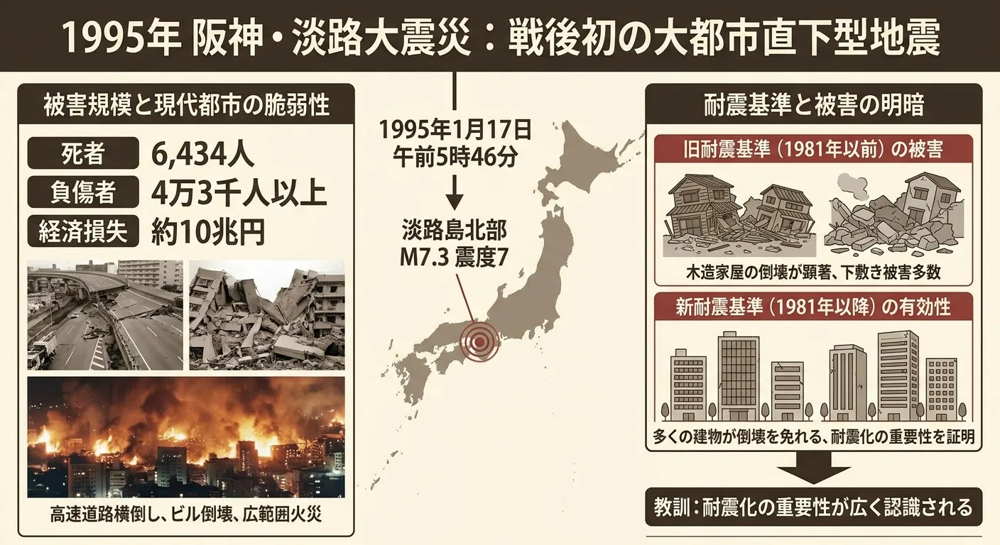 阪神淡路大震災の図解画像